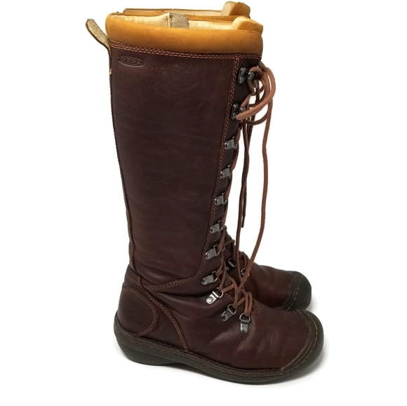 Keen Clara High Leather Lace Up Boots Size 7 - Picture 3 of 10